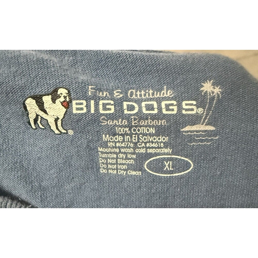 VTG Y2K 2007 Big Dogs BBQ Barbecue Rules T Shirt Size XL Blue - Picture 5 of 7